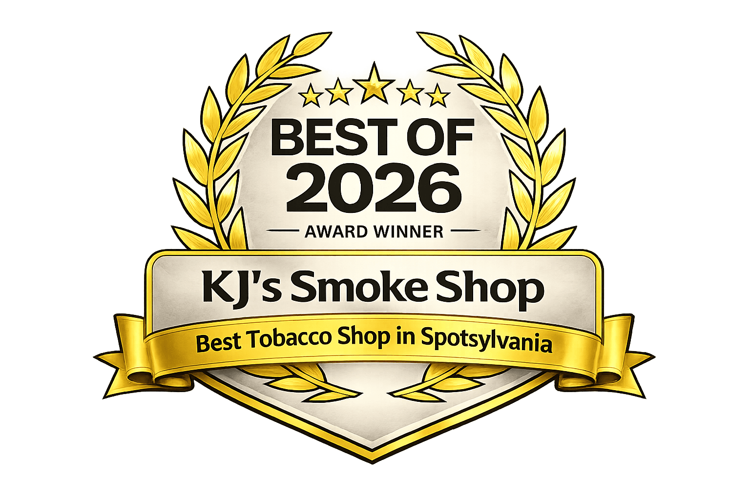 KJ's Smoke Shop Best of 2026 Winner